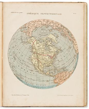 LAGUILLERMIE, FREDERIC-GUILLAUME. Sphéricite de la Terre. Atlas Sphéroidal Pour Servir a lEtude de la Geographie Généale.
